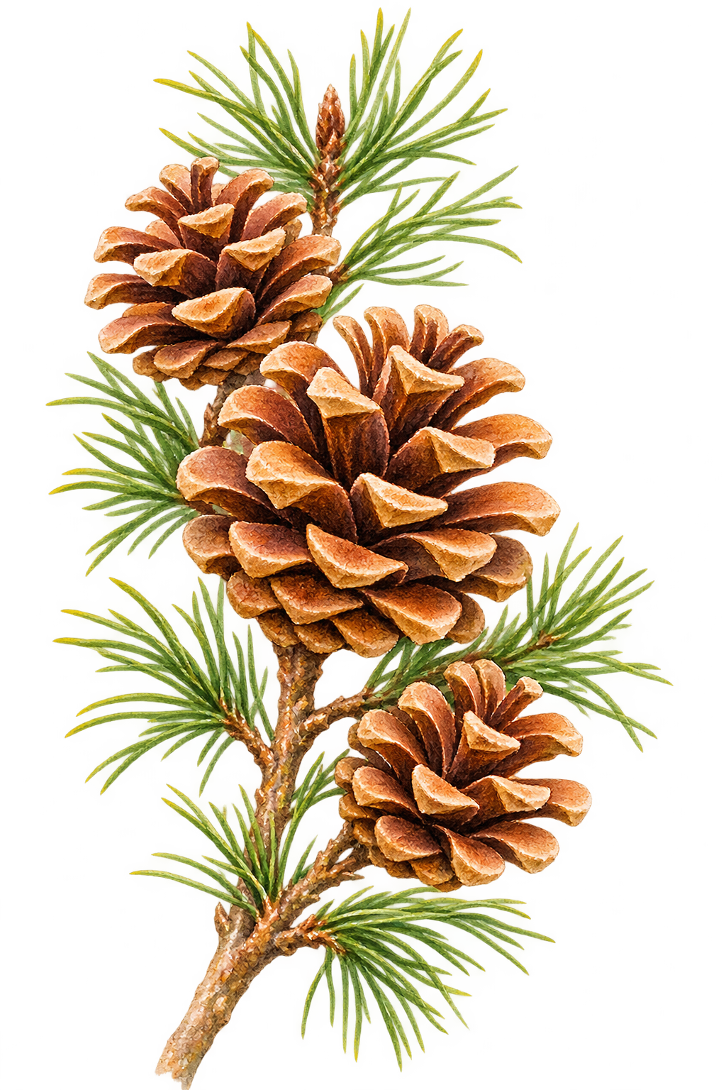 Pine cones and pine branches